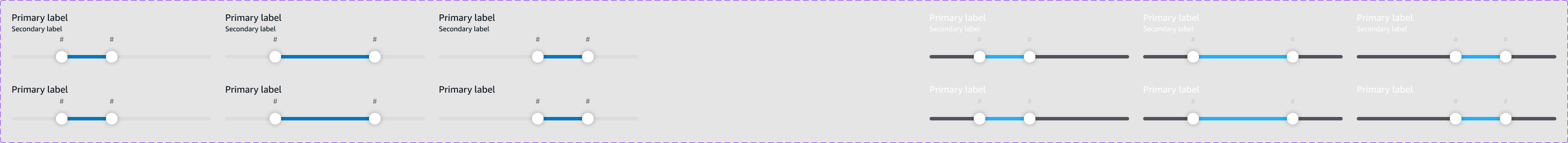 Range Slider with dual handles — Alexa Mobile UI Library