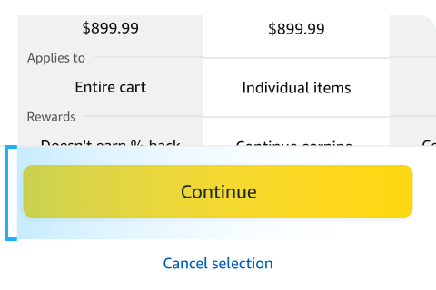 Compare Plans table data showing 97% of customers who click a plan option proceed to confirm it