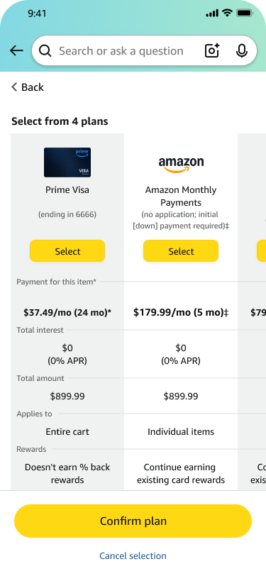 Full offers screen